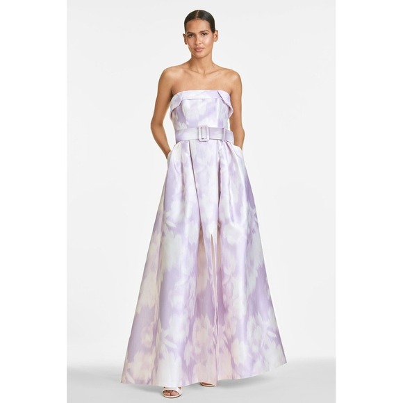 Sachin & Babi Dresses & Skirts - Sachin & Babi Brielle Gown Strapless Scatter Floral Violet Ice Purple Size 0